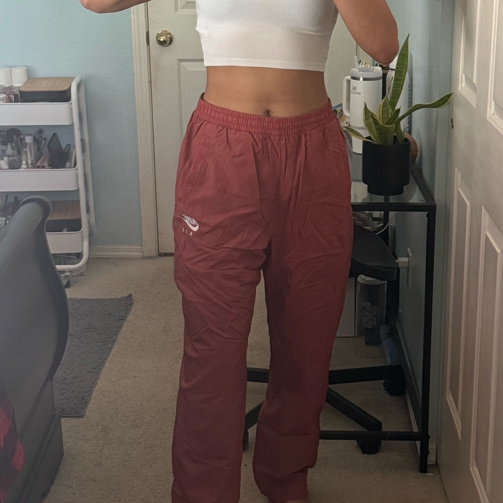 Coral Windbreaker Pants
